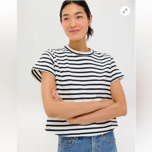 TUCKERNUCK Parker Classic Tee. Navy Stripe. Sz. M